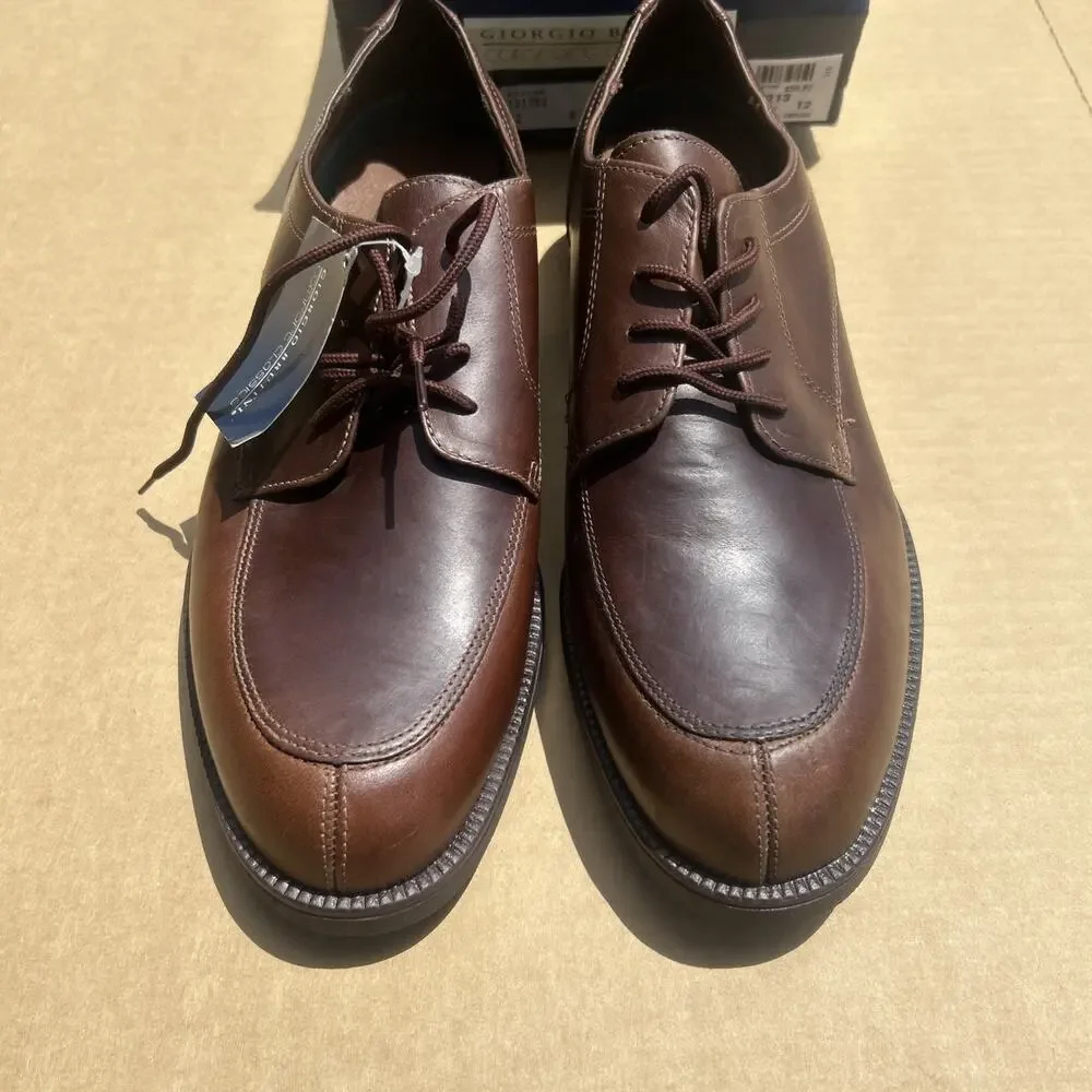 Giorgio Brutini Seahorse 121762 Brown Leather Oxford Shoes Mens 12D NWT As-Is